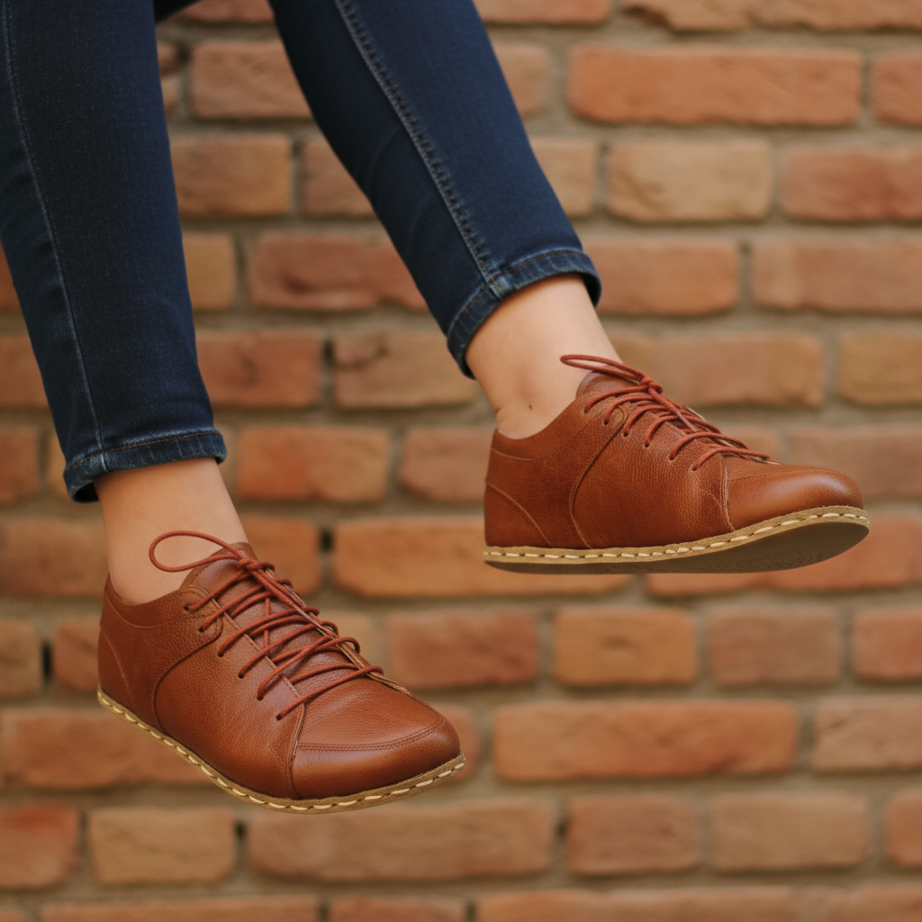 Women Barefoot Brown Sneakers