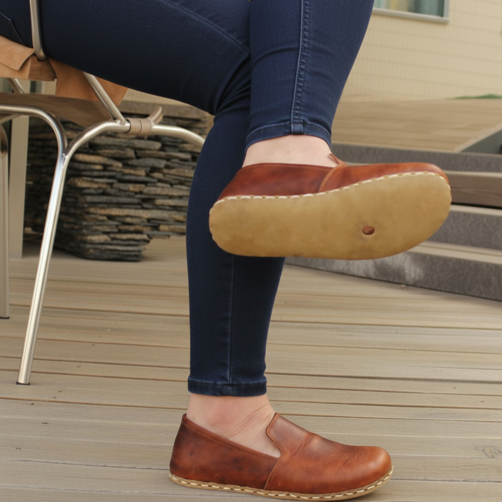Women Barefoot Classic Brown Loafers