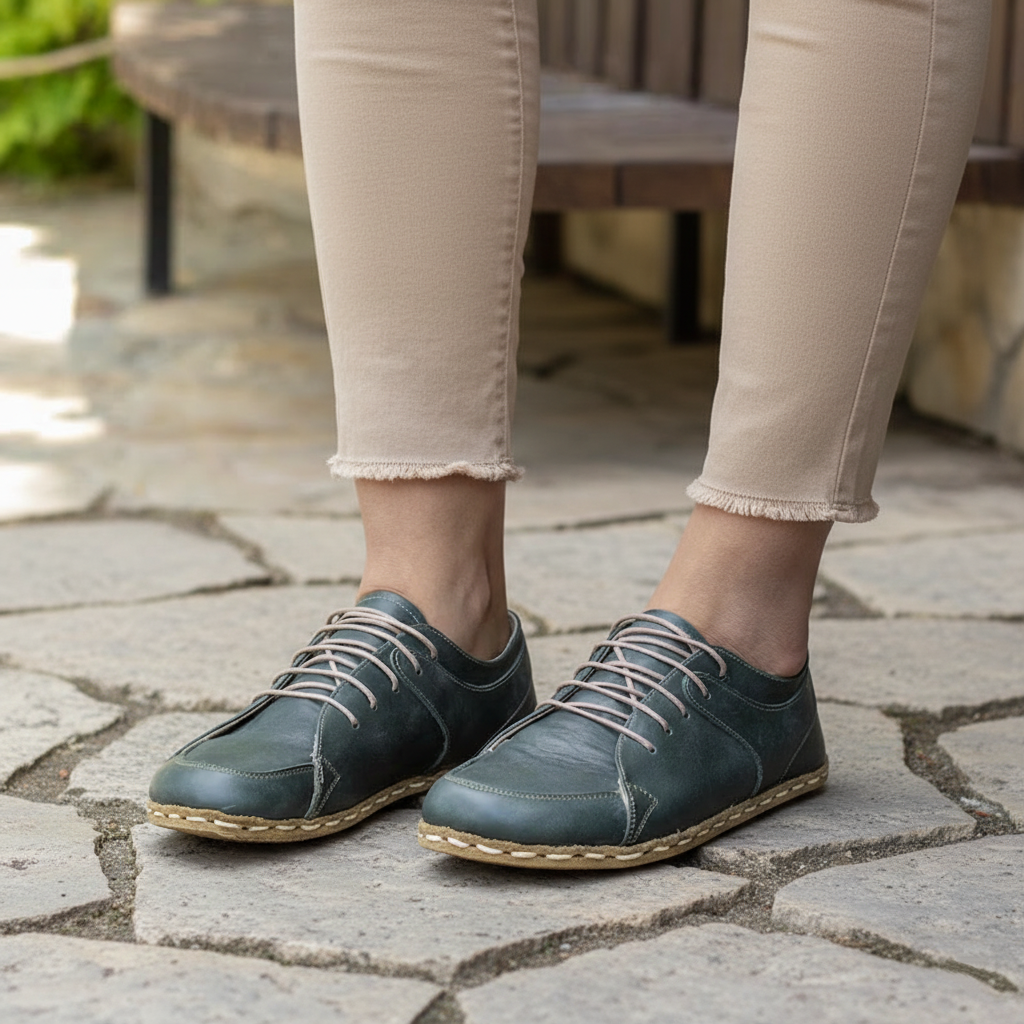Women Barefoot Dark Green Sneakers