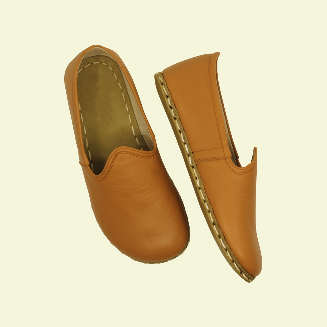 Women Barefoot Orange Slip On Shoes